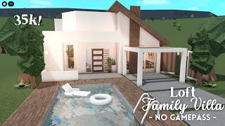 [ bloxburg ] ꒰ 35k! ꒱ 🏡 loft family villa ꒰ no gamepass build & tour ꒱