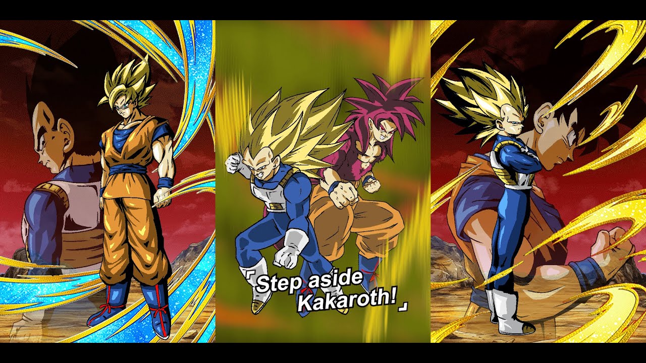 【DBZ Dokkan Battle】LR SSJ3 Vegeta & SSJ Goku (Daima) - INTRO, SUPER ATTACKS, ACTIVE SKILL [Fan Made]