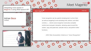 MM18PL: Adrian Bece, Inchoo, Integrating voice search in Magento 2 using Web Speech API