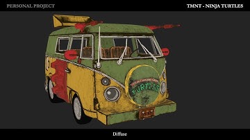 Texturing -TMNT - Iulia Tutuian 2022  - Diffuse/Roughness/Metalness/Normal