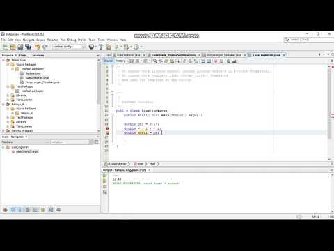 PROGRAM JAVA LUAS LINGKARAN
