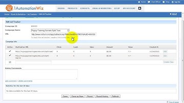 1AutomationWiz Ad Trackers Split Testing Setup