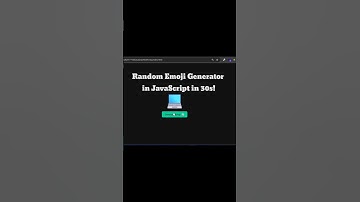 Random Emoji Generator in JavaScript in 30s! 😎🎲 | CodeWithAnaya #shorts