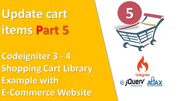 codeigniter shopping cart using ajax jquery | update quantity in shopping cart using codeigniter