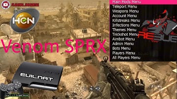 PS3 CoD 4 Venom Matrix SPRX Mod Menu