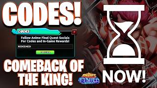*HEIAN* NEW ALL COMEBACK OF THE KING UPDATE CODES FOR ANIME FINAL QUEST! ANIME FINAL QUEST CODES screenshot 2