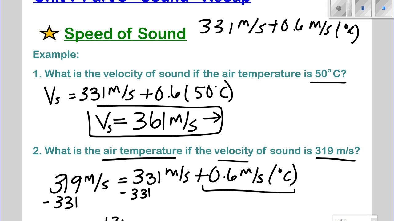 Unit 7 Notes Part 3 Sound and Recap - YouTube