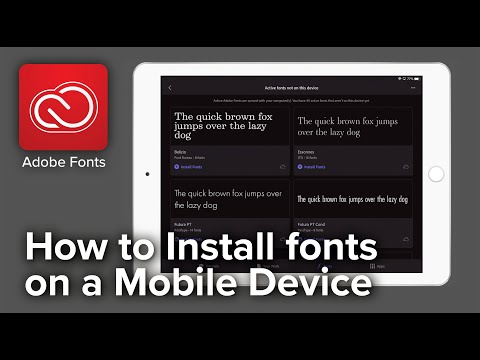 Adobe Fonts for Mobile Device