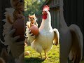 دجاجة كبيرة مع قطة صغيرة قطة صغيرة Kitten قطة قطتي Cutecat Cat قطط قطط كيوت دجاجه Chicken 