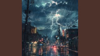 Concentrated Study with Rain and Thunder