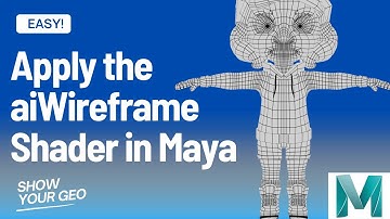 Apply the aiWireframe Shader in Maya