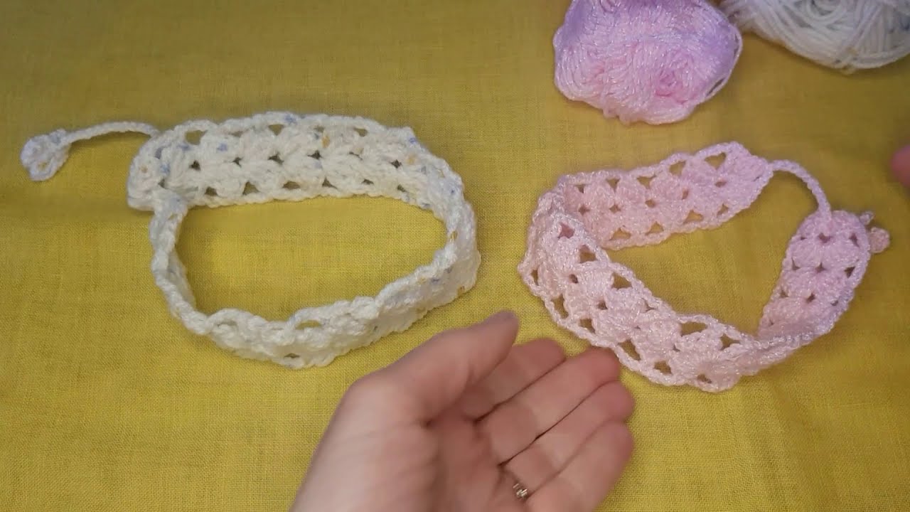 Πλέξιμο με βελονάκι κορδέλα για μωρά - Crochet ribbon for babies