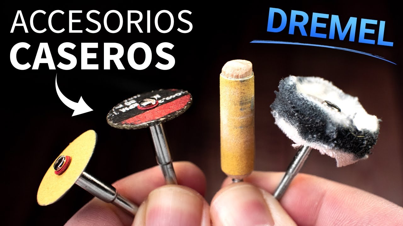Cómo hacer ACCESORIOS CASEROS para DREMEL ✅ (Fácil y Barato) Disco de corte, Lija de tambor y Pulido