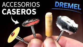 Cómo hacer ACCESORIOS CASEROS para DREMEL ✅ (Fácil y Barato) Disco de corte, Lija de tambor y Pulido