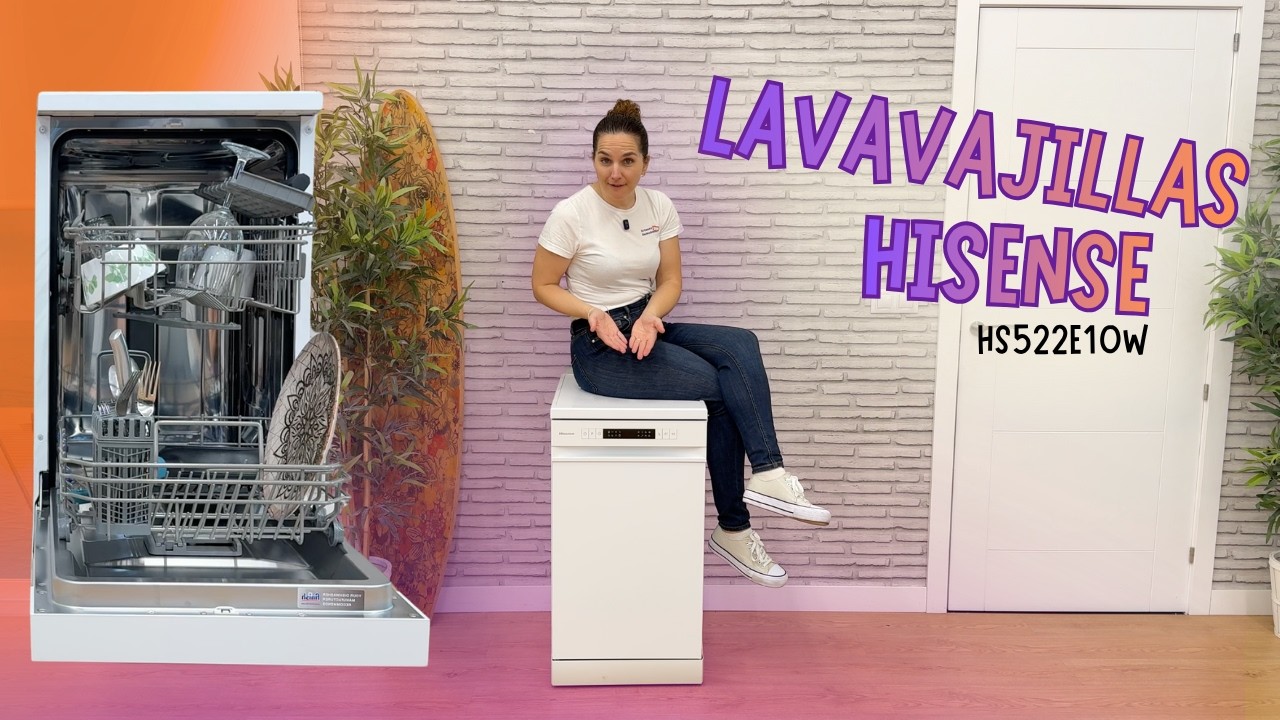 🍴 Hisense HS522E10W | Lavavajillas de 45 cm, 9 servicios y función media carga