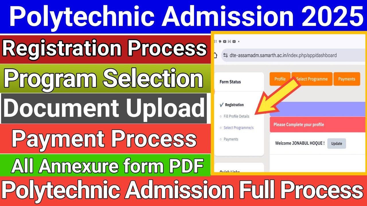 Assam Polytechnic Admission Full Process 2025 Step By Step Documents assam-polytechnic-admission-full-process-2025-step-by-step-documents
