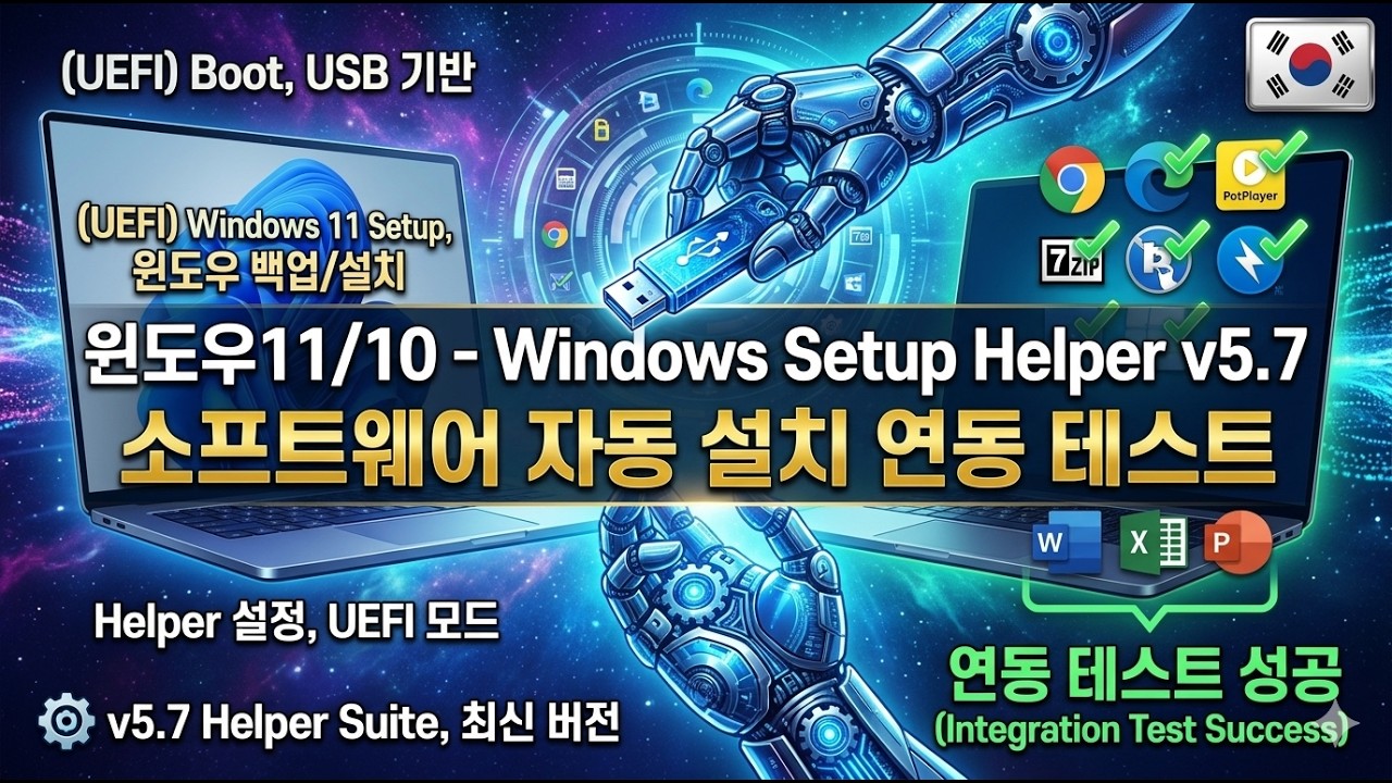 Windows Setup Helper v5.7 - 윈도우 & 소프트웨어 자동 설치 - YouTube