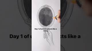 Drawing On Paper Until It Reflects Like A Mirror