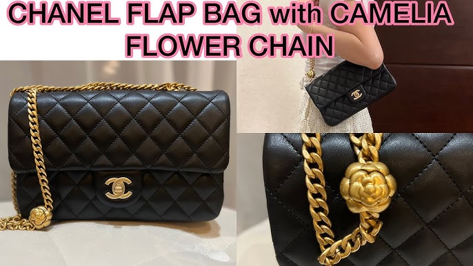 New 23S CHANEL Classic Top Handle Flap Black Caviar Leather Gold Hwr Small  Bag