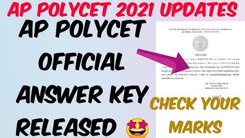 AP Polycet 2021 Official Answer key Released//All Set- A,B,C,D Key Paper//Check your Marks...