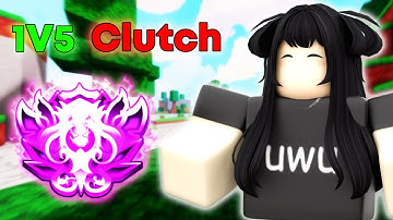 The MOST INSANE 1v5 CLUTCH In RANKED.. (Roblox Bedwars)