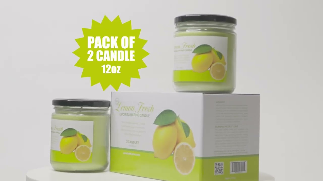 Lemon Fresh Candle 🍋 | Energizing Citrus Aroma & Odor Eliminator | Refresh Your Space Bulk Price