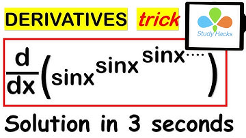 DIFFERENTIATION SHORTCUT METHOD- Trick to find derivative of Infinite series HSC II Admission II GRE