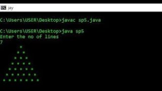 java code to print right angled triangle pattern