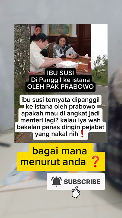 BIKIN GEGER‼️Ibu SUSI di pangil ke ISTANA ,ada apa❓#shorts #trending #president #president #fyp