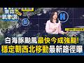「白海豚颱風」最快今成強颱！「穩定朝西北移動」最新路徑曝【東森氣象讚】
