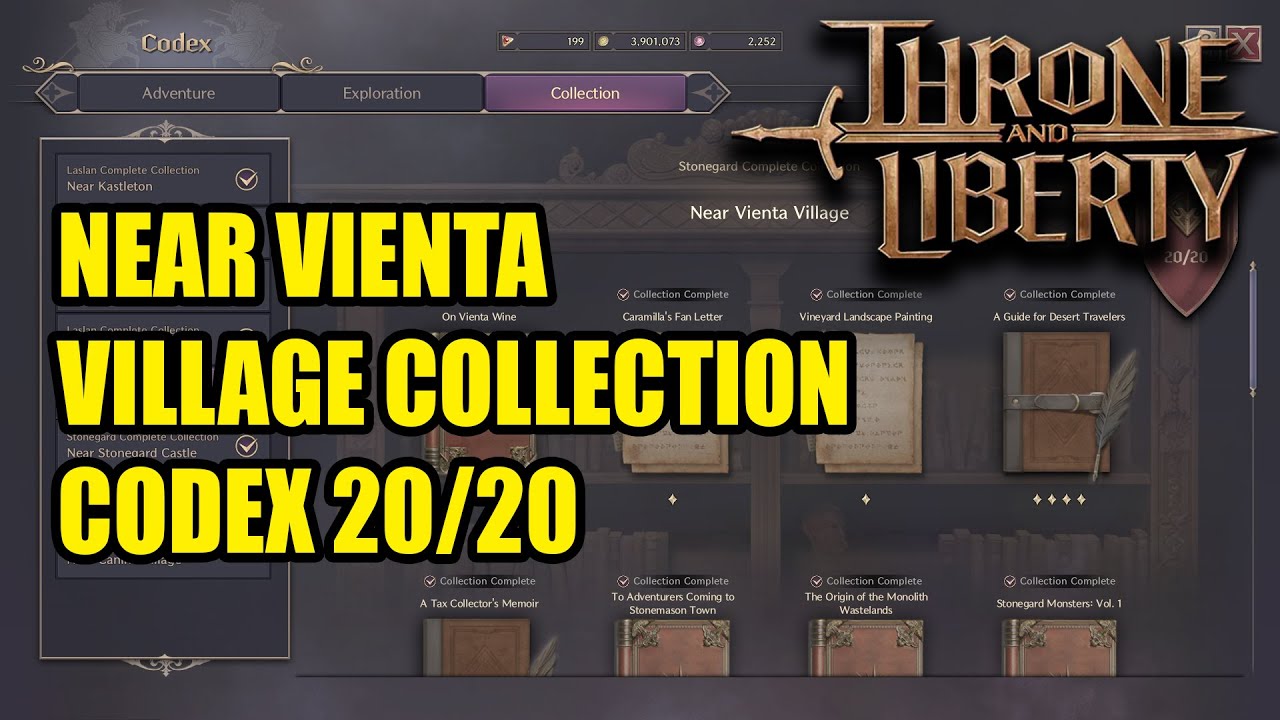 20 NEAR VIENTA VILLAGE Stonegard Complete Collection Codex THRONE AND LIBERTY