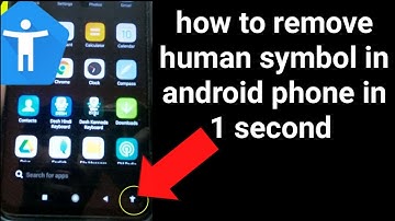 How to remove human symbol\Icone || accessibility shortcut in android phone in Second