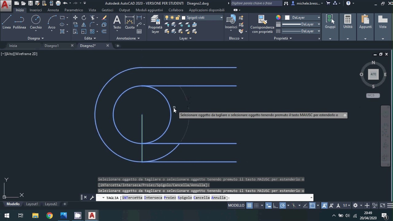 AutoCAD  - Input Dinamico, Comando ORTO e Snap ad Oggetti
