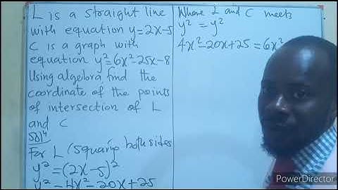 Coordinate Geometry || Finding the coordinate of the point of intersection of two lines