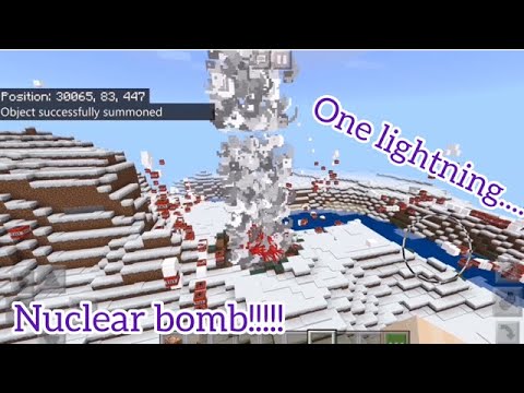 HOW TO MAKE A SUPER DESTRUCTIVE LIGHTNING STRIKE WITH CRAZY AMOUNTS OF TNT!!!!!!! COMMAND BLOCK