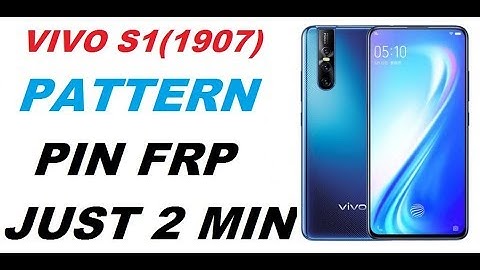 New Trick 2020 Vivo S1 (1907) Pin Pattern Frp With Mrt #VIVOS1UNLOCK #VIVOS1FRP #VIVO1907FRP