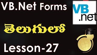 VB.Net Forms in Telugu-User Defined Control Creation-Lesson-27