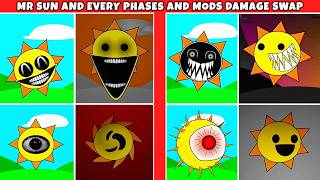 Sprunki Mr Sun And Every Mods And Phases Damage Swap