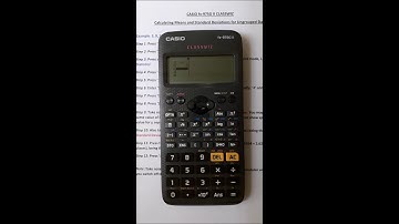 CASIO fx 97SG X   Means & Standard Deviations for Ungrouped Data