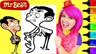 Coloring Mr. Bean & Teddy Animated Series Coloring Page Prismacolor Markers | KiMMi THE CLOWN