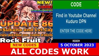 Update* [+X70 King Of Curse and Event + NEW!] ROCK FRUITS CODES - 2023