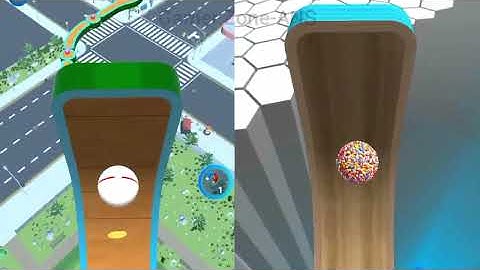 Sky Rolling Ball 3D Vs Going Balls, Same Level, SpeedRun Gameplay, Android IOS, Amaizing fun part 3