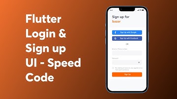 Flutter Login  & Sign Up UI with source code  -  Flutter UI -  Speed Code