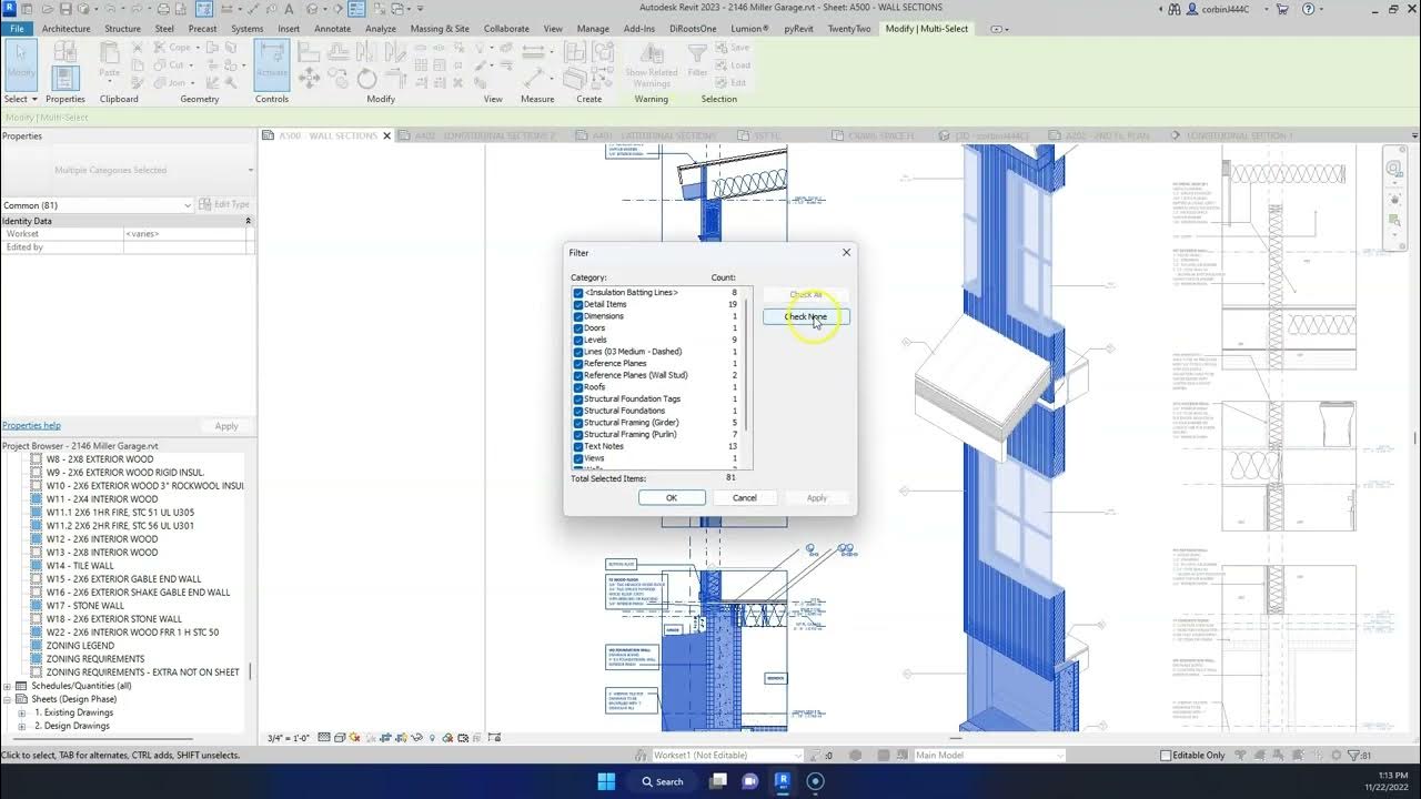 Revit Tutorial - Creating Drafting View From Section - YouTube