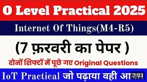 O LEVEL IOT PRACTICAL M4.R5.1 RGB LIGHT 🚦 TO BLINKING 2025