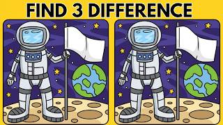 Spot The Difference Brain Training 🧠🔎 | Tricky Challenge | Astronaut Puzzle 🧩