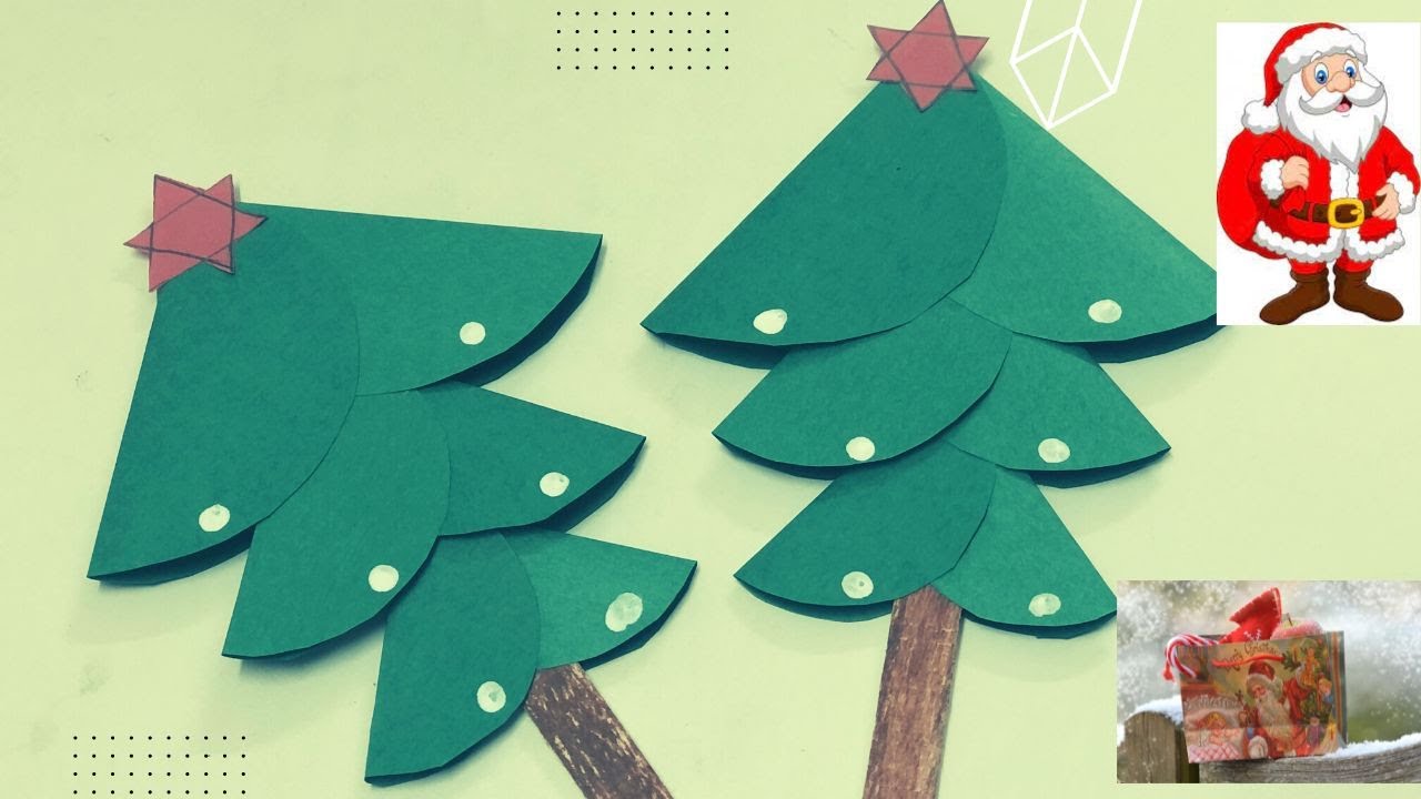 DIY christmas tree christmas paper craftschristmas tree easypaper christmas tree YouTube
