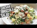 BROCCOLI CAESAR SALAD | Tahini Caesar Salad Dressing + Broccoli and Napa Cabbage