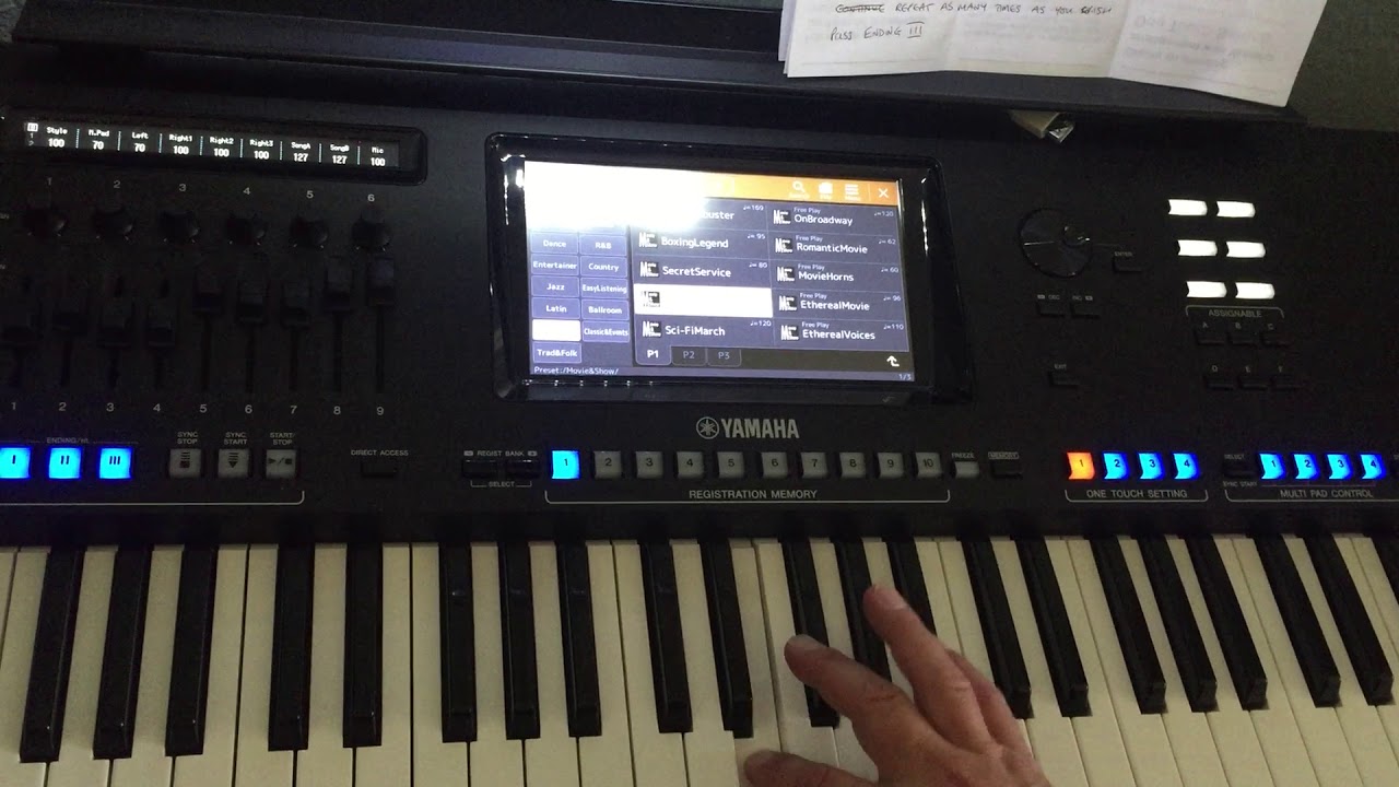 Yamaha One Touch Setting Big Country Genos