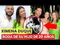Ximena Duque y su ex Christian Carabias celebran boda de su hijo Cristan de 20 años